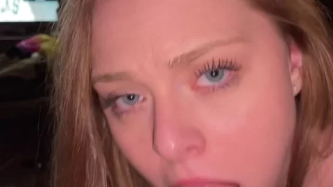 Blonde POV Oral Sex While Watching Basketball Game