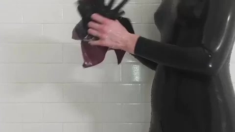 This Is How You Do Rubber Laundry Right: Latex Bodysuit Fetish