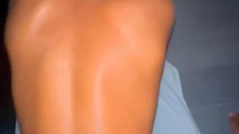 Blonde on guy poolside at night, oral and touching