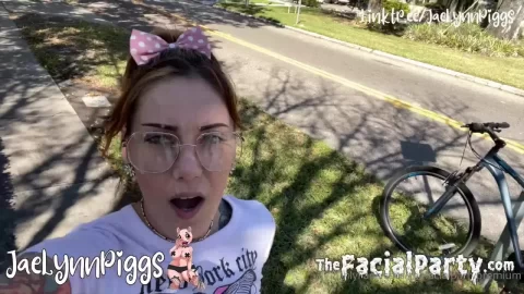 TheFacialParty: JaeLynn Piggs First Ever Cum Walk POV