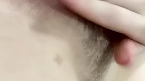 Natural Caucasian Brunette Self-Touch POV in Bathroom