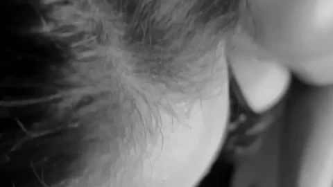 Dark Room Oral Sex with Long Dark Haired Woman in Black Lace Bralette