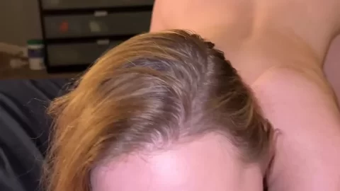 Blonde Woman in POV Bedroom Doggy Style and Oral Sex