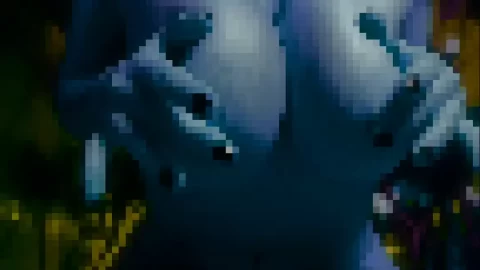 Voluptuous Caucasian Woman with Pierced Nipples Outdoors