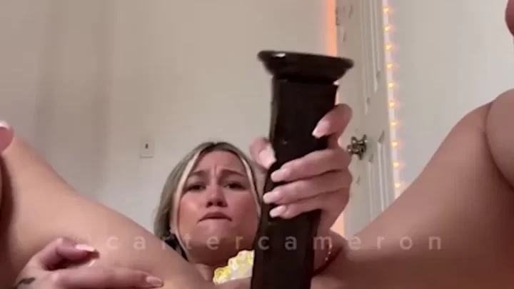 Carter Cameron Masturbates Using Her Sex Toys