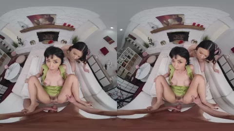 Asian Family Pay Off Debt: Two Slime Asian Girls Fuck