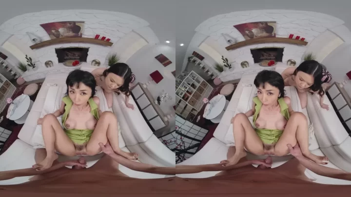 Asian Family Pay Off Debt: Two Slime Asian Girls Fuck