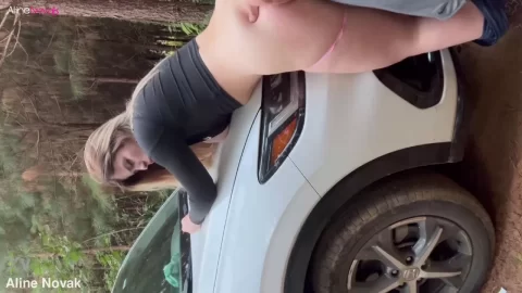 Aline Novak Pounded From Behind In The Woods