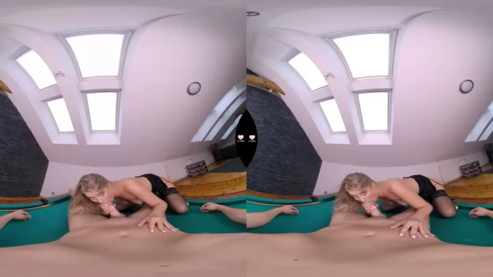 Fuck Me On The Pool Table – Blonde MILF Doggy Style Floor Bang