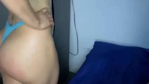 Latina in glasses dancing before getting fucked in bedroom