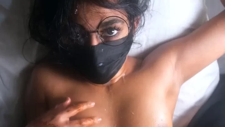 Asian Woman Gets Substance Applied by Black Man