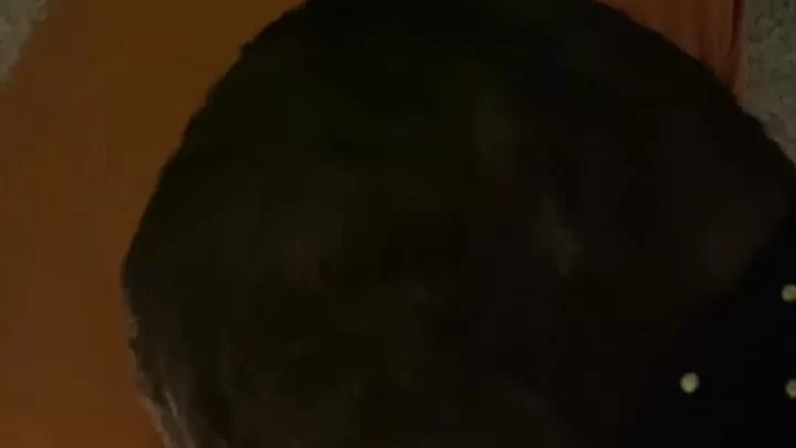 Blonde girl gives white guy a blowjob on bed