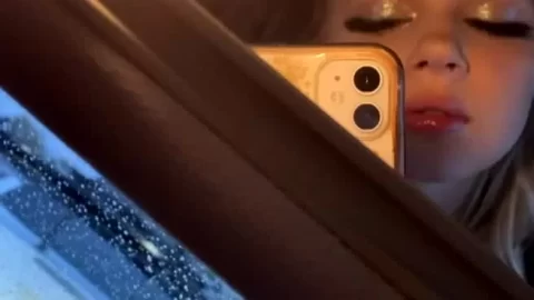 Blonde takes selfies while getting intimate