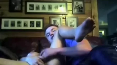 Slim White Twenties Couple Intimate Embrace