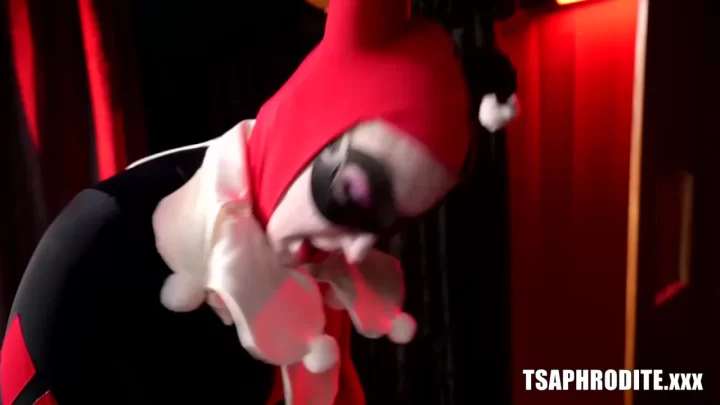 Blonde and Harley Quinn Costume Girl-on-Girl Action