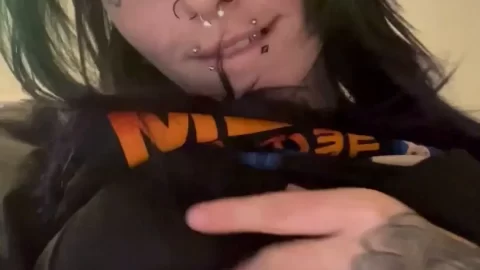 Tattooed Girl Exposes Herself