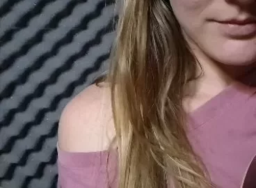 Blonde Girl Plays Guitar Naked
