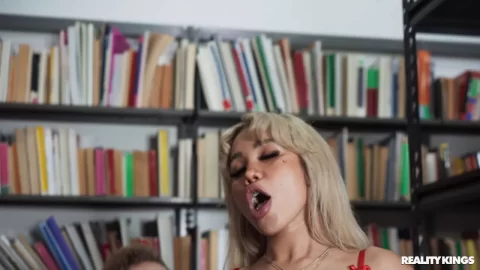 lookathernow – Luna Luxe, Sneaky Couple Library Fuck