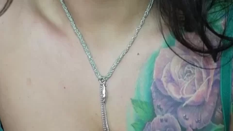 Slim brunette with piercings gets intimate