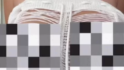 Brunette Girl Getting Dressed Close-up