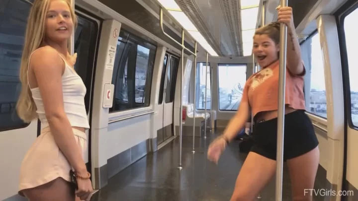 Teens on Public Transit, Girl-on-Girl