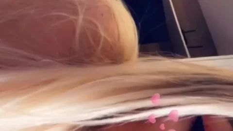 Blonde Girl on Bed, Selfie and Sexy Poses