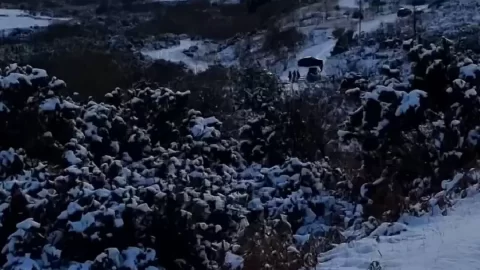 Snowy Mountain Road Threesome