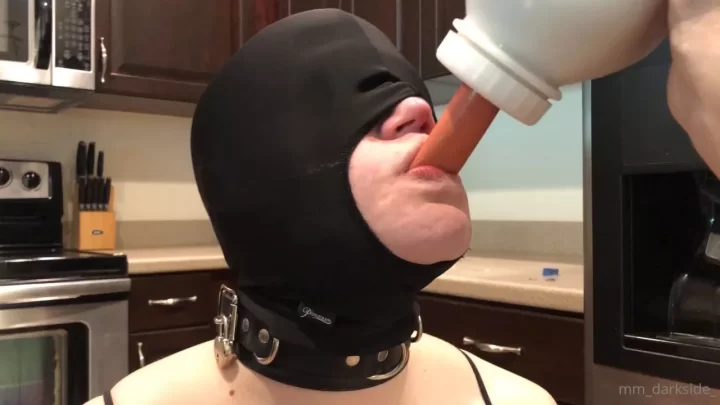 Slim White Guy Oral Sex with Bottle