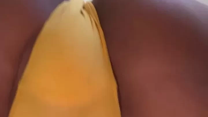 African American Curvy Girl in Underwear