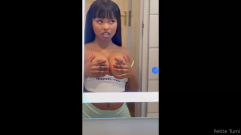 African American Petite Girl Exposes Breasts
