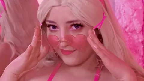 Blonde in Bunny Ears Lingerie