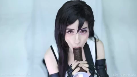 Asian Solo Girl with Dildo Blowjob