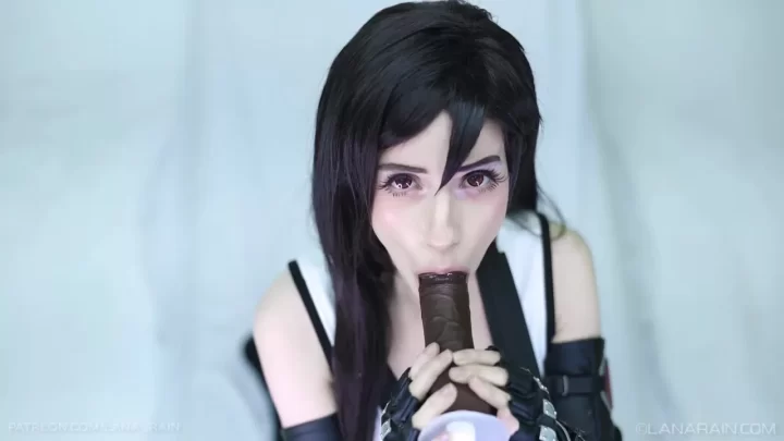Asian Solo Girl with Dildo Blowjob