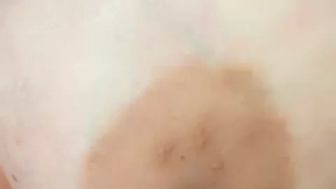 Curvy Black Girl with Tattoos Talks to Camera