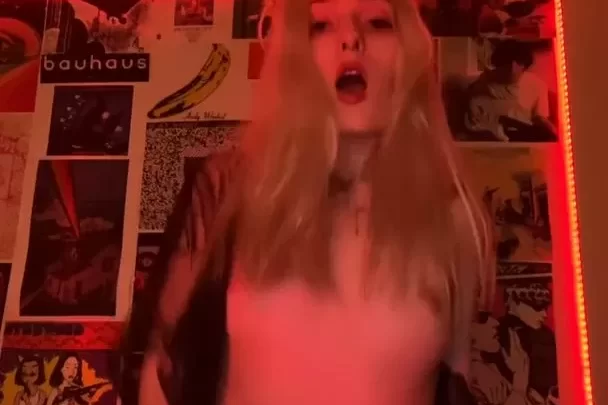 Emily Blonde Undresses And Rubs Her Pussy With Her Fingers Pb