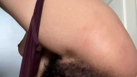 Asian Girl Spreads Cheeks, Massages Butt