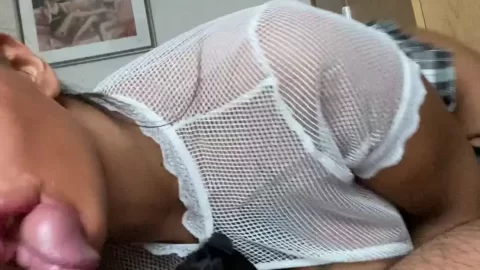 Asian White Black Threesome Oral Sex