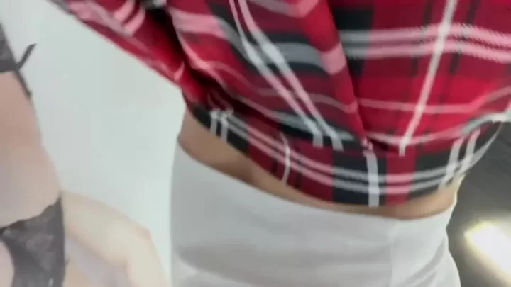 Blonde girl gets up close and personal
