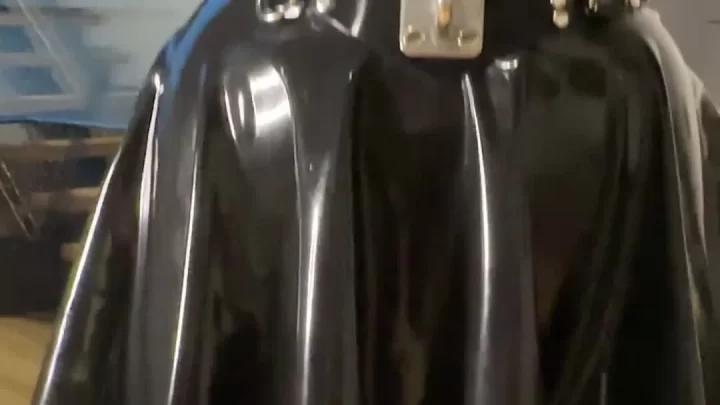 Slim 20s White Girl in Latex Outfit