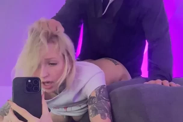 Blonde woman fucked by masked man