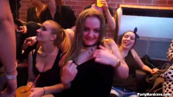 Blonde brunette girls party naked
