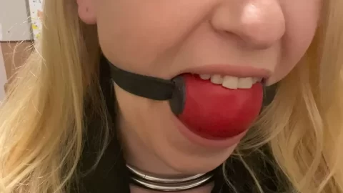 My single strap red ball gag – talj