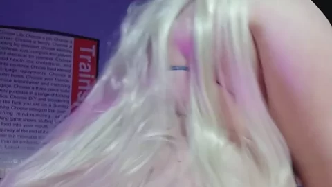 Blonde in Cat Ears Fucks Naked