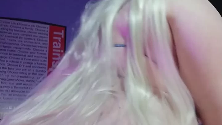Blonde in Cat Ears Fucks Naked
