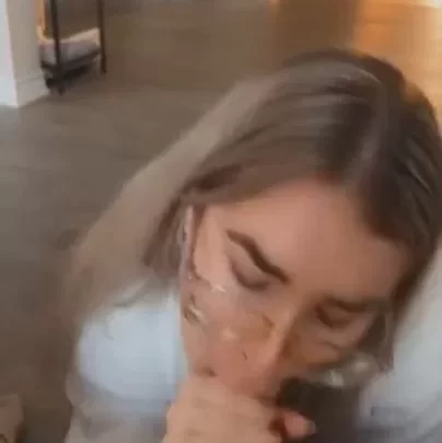 Jen Brett Glasses Blonde Babe Cum For Breakfast