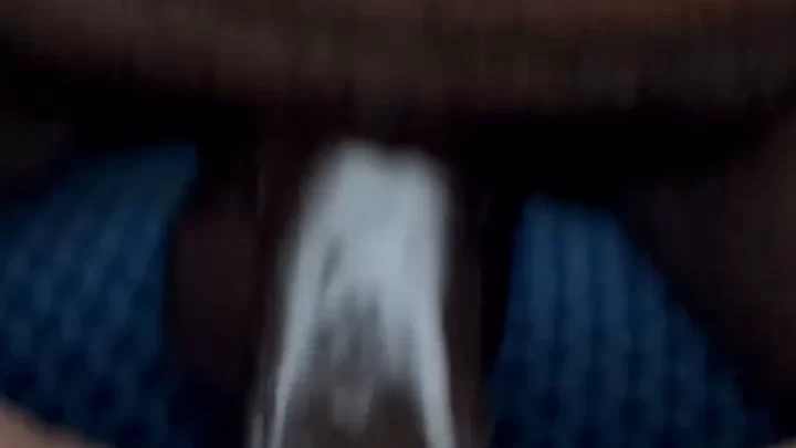 Brunette woman gives white guy blowjob on bed