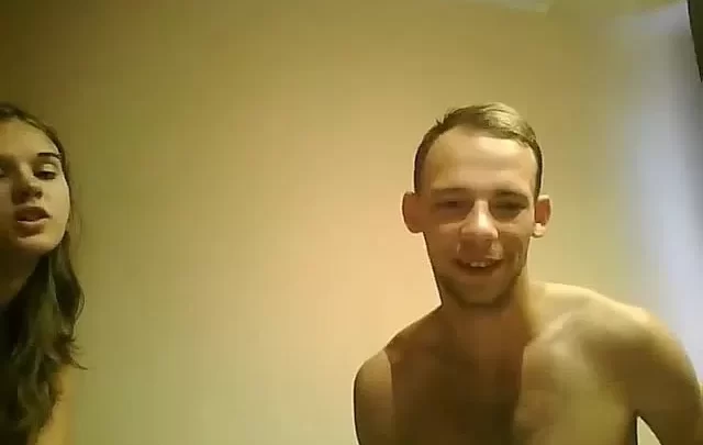 Brunette guy fucks white girl doggy style