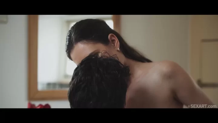 Slim White Teens Oral Sex and Intimate Embrace