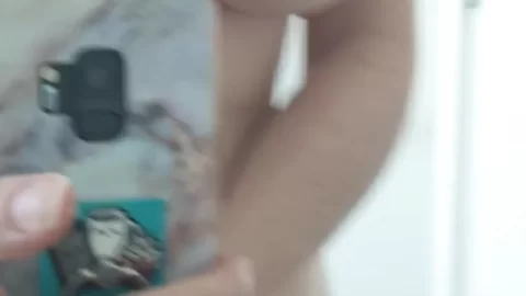 Redhead takes selfie naked