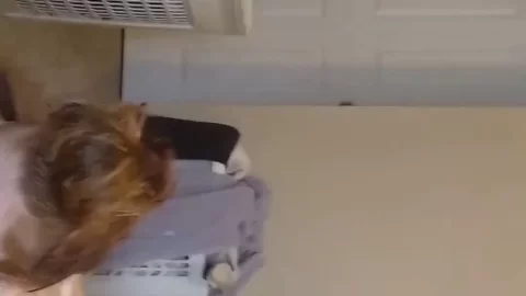 Brunette Girl Gives Blowjob on Bed